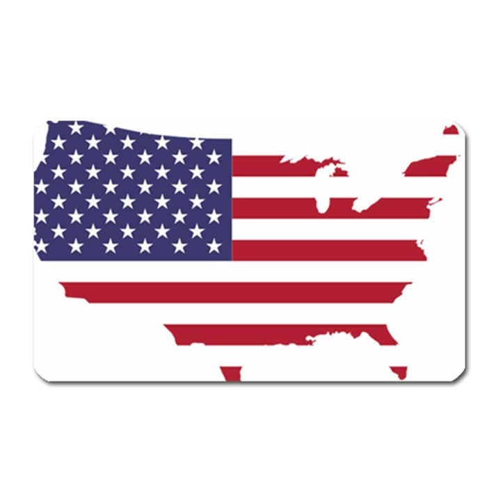 America Art Borders Cartography Magnet (Rectangular)