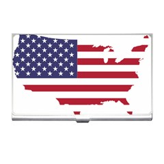 America Art Borders Cartography Business Card Holder