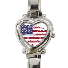 America Art Borders Cartography Heart Italian Charm Watch by Sapixe