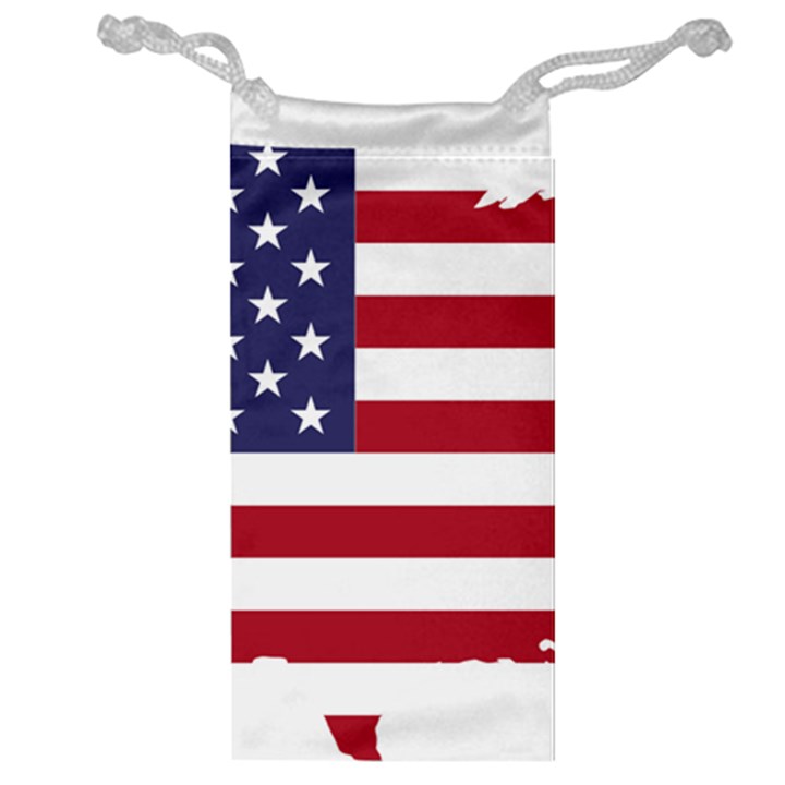 America Art Borders Cartography Jewelry Bag