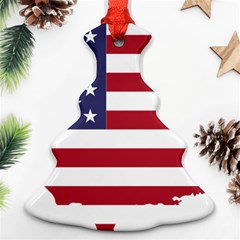 America Art Borders Cartography Christmas Tree Ornament (two Sides) by Sapixe