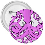 Squid Octopus Animal 3  Buttons Front