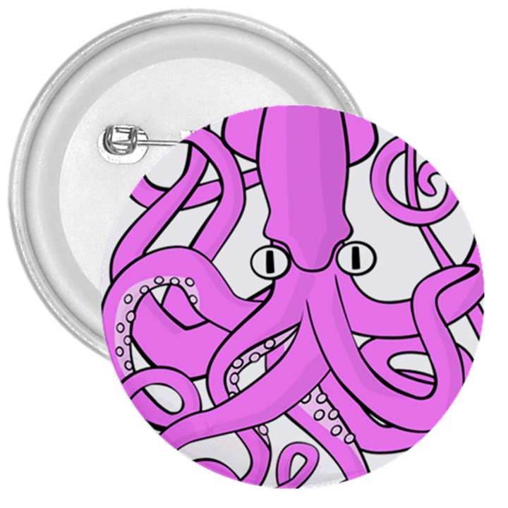 Squid Octopus Animal 3  Buttons