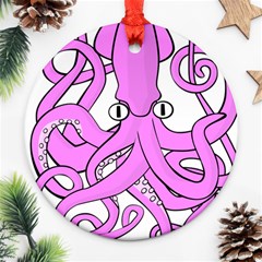 Squid Octopus Animal Ornament (round) by Bajindul