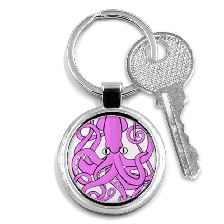 Squid Octopus Animal Key Chain (Round)