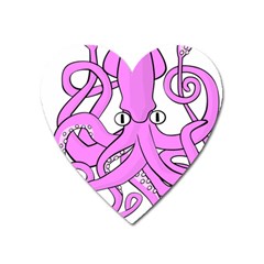 Squid Octopus Animal Heart Magnet by Bajindul