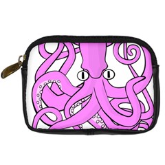 Squid Octopus Animal Digital Camera Leather Case by Bajindul