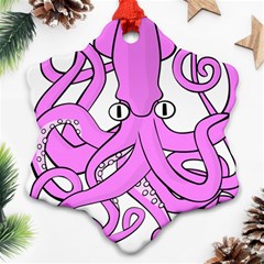 Squid Octopus Animal Ornament (snowflake) by Bajindul