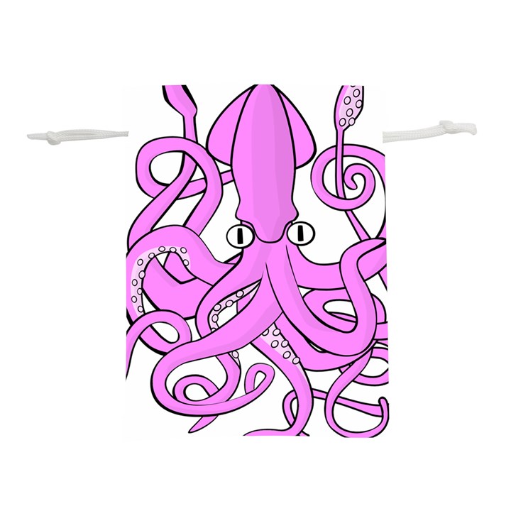 Squid Octopus Animal Lightweight Drawstring Pouch (M)