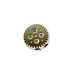 Gear Background Sprocket 1  Mini Magnets Front