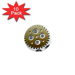 Gear Background Sprocket 1  Mini Magnet (10 pack) 