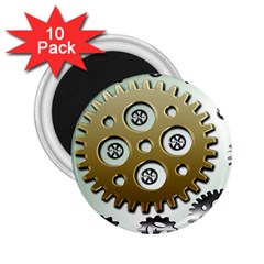 Gear Background Sprocket 2.25  Magnets (10 pack) 