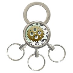 Gear Background Sprocket 3-ring Key Chain by HermanTelo