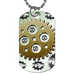 Gear Background Sprocket Dog Tag (One Side) Front