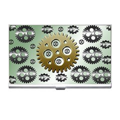 Gear Background Sprocket Business Card Holder