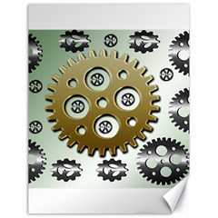 Gear Background Sprocket Canvas 18  X 24 