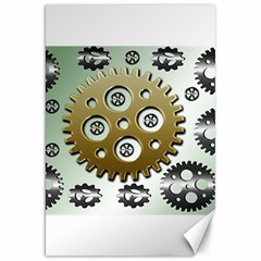 Gear Background Sprocket Canvas 20  X 30 