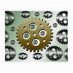 Gear Background Sprocket Small Glasses Cloth (2 Sides) Front