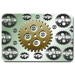 Gear Background Sprocket Large Doormat  30 x20  Door Mat