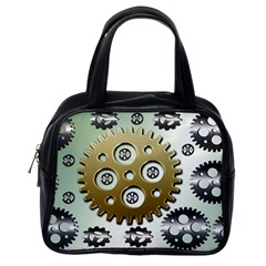 Gear Background Sprocket Classic Handbag (One Side)