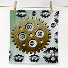 Gear Background Sprocket Face Towel by HermanTelo