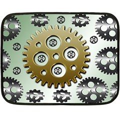 Gear Background Sprocket Fleece Blanket (mini)