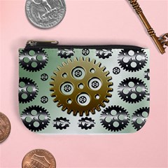 Gear Background Sprocket Mini Coin Purse