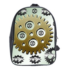 Gear Background Sprocket School Bag (Large)