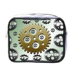 Gear Background Sprocket Mini Toiletries Bag (One Side)