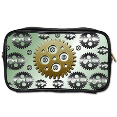 Gear Background Sprocket Toiletries Bag (two Sides)