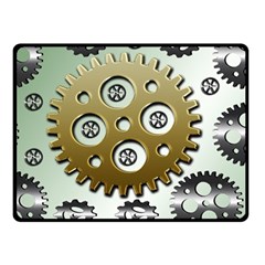 Gear Background Sprocket Fleece Blanket (Small)