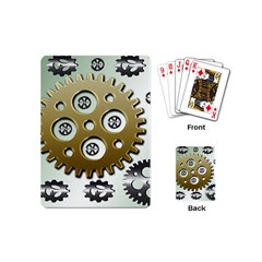 Gear Background Sprocket Playing Cards Single Design (mini) by HermanTelo