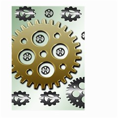 Gear Background Sprocket Large Garden Flag (two Sides) by HermanTelo