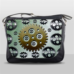 Gear Background Sprocket Messenger Bag