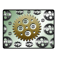 Gear Background Sprocket Double Sided Fleece Blanket (small) 