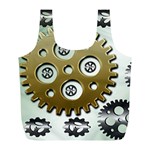 Gear Background Sprocket Full Print Recycle Bag (L) Front