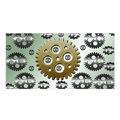 Gear Background Sprocket Satin Shawl