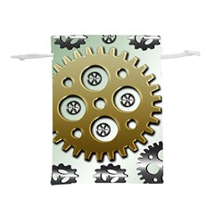 Gear Background Sprocket Lightweight Drawstring Pouch (S)