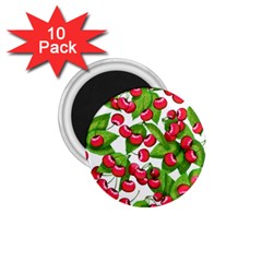 Cherry Leaf Fruit Summer 1.75  Magnets (10 pack) 