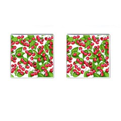 Cherry Leaf Fruit Summer Cufflinks (Square)