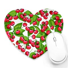 Cherry Leaf Fruit Summer Heart Mousepads