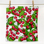 Cherry Leaf Fruit Summer Face Towel Front