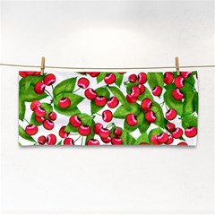 Cherry Leaf Fruit Summer Hand Towel