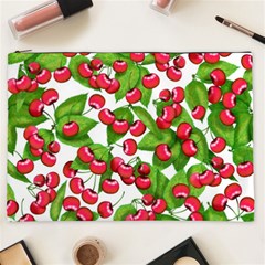 Cherry Leaf Fruit Summer Cosmetic Bag (xxl)