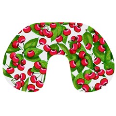 Cherry Leaf Fruit Summer Travel Neck Pillow