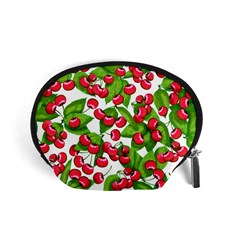 Cherry Leaf Fruit Summer Accessory Pouch (small) by Mariart