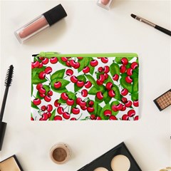 Cherry Leaf Fruit Summer Cosmetic Bag (xs) by Mariart