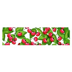 Cherry Leaf Fruit Summer Satin Scarf (Oblong)