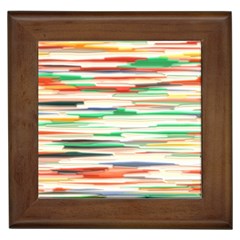 3d Stripes Texture                               Framed Tile by LalyLauraFLM