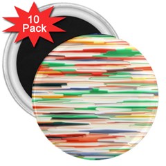 3d Stripes Texture                               3  Magnet (10 Pack) by LalyLauraFLM